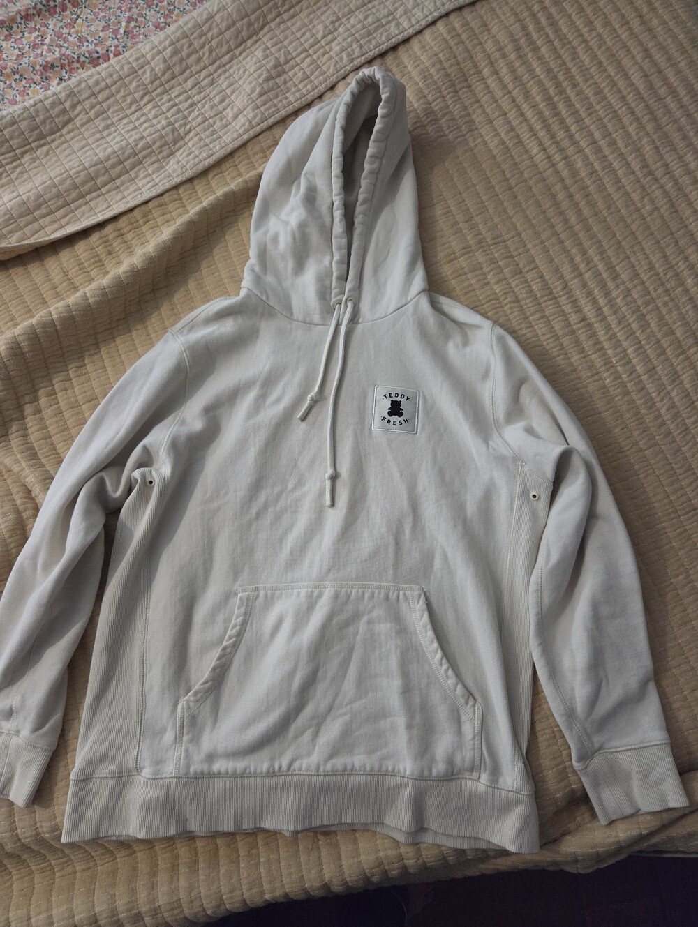 Unisex Teddy Fresh Hoodie Cream Large